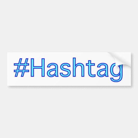 Hashtagのバンパーステッカー バンパーステッカー (正面)