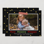 Hashtagの休日、Joy メリー Happy、写真 シーズンカード (正面/裏面)