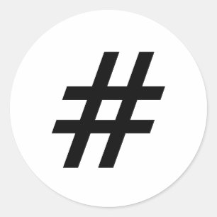 hashtagの文字の記号の手紙 ラウンドシール
