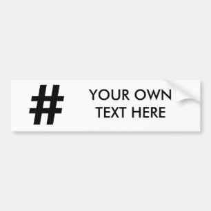 HASHTAGの記号- .PNG バンパーステッカー