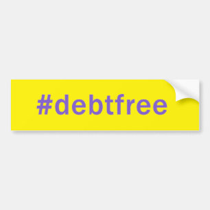 Hashtagの負債の自由なバンパーステッカー バンパーステッカー