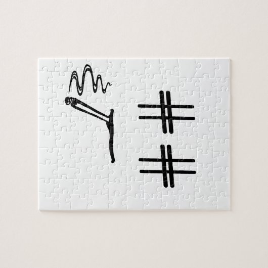 # Hashtagは社会的な媒体のブロガーのユーモアに直面します ジグソーパズル (横)