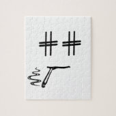 # Hashtagは社会的な媒体のブロガーのユーモアに直面します ジグソーパズル (縦)