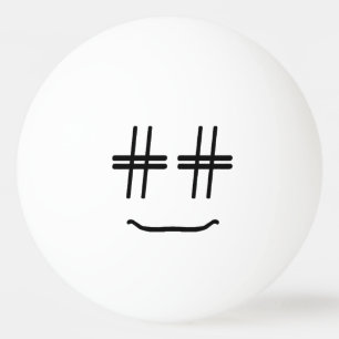 # Hashtagは社会的な媒体のブロガーのユーモアに直面します 卓球ボール