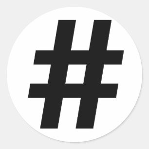 HASHTAGシンボル – .png ラウンドシール