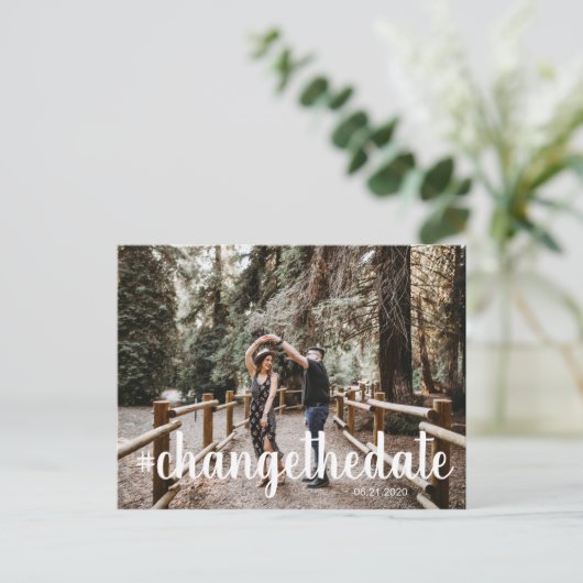 hashtagスクリプトフォト日付の変更 ポストカード (スタンド正面)