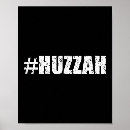 Hashtagハッザシャツ – おもしろい黒 ポスター (正面)