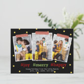 Hashtag休日、喜び幸メリーせ、3枚の写真 シーズンカード (スタンド正面)