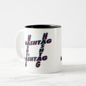 Hashtag印刷3D ツートーンマグカップ (正面左)