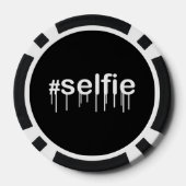Hashtag自撮りドローリングブラックデコール ポーカーチップ (裏面)