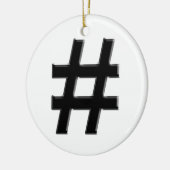 #HASHTAG – ハッシュラベル記号 セラミックオーナメント (左)