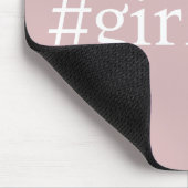 Hashtag Girl Boss Pink Mousepad マウスパッド (コーナー)
