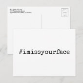 Hashtag I恋しく思 Your顔Black & White ポストカード (正面/裏面)