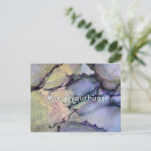 Hashtag I 恋しく思 Your Hugs抽象芸術アルコールインクアート ポストカード (スタンド正面)