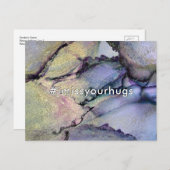 Hashtag I 恋しく思 Your Hugs抽象芸術アルコールインクアート ポストカード (正面/裏面)