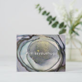 Hashtag I 恋しく思 Your Hugs抽象芸術アルコールインクアート ポストカード (スタンド正面)