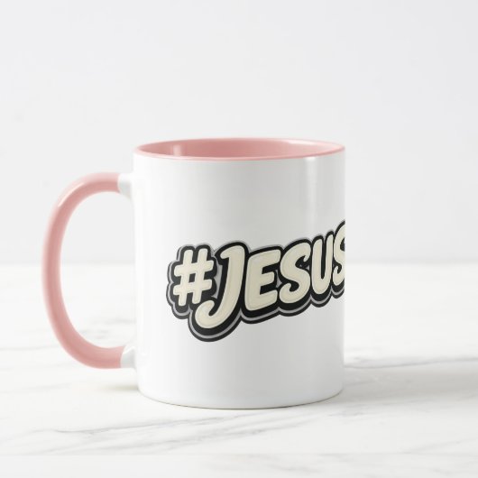 Hashtag - JESUS - Christian マグカップ (左)