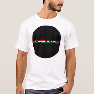 hashtag love Budapest, black circle Tシャツ