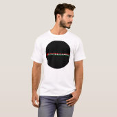 hashtag love Budapest, black circle Tシャツ (正面フル)