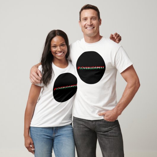 hashtag love Budapest, black circle Tシャツ (ユニセックス)