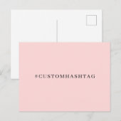 Hashtag Modern Pink Social Media Design ポストカード (正面/裏面)