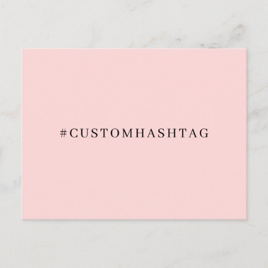 Hashtag Modern Pink Social Media Design ポストカード (正面)