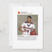 Hashtag Social Media大学卒業生 招待状 (正面)