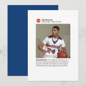 Hashtag Social Media大学卒業生 招待状 (正面/裏面)