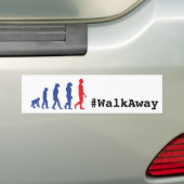 Hashtag WalkAwayムーブメント保守的な進化 バンパーステッカー (車上)