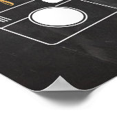 Hashtag wedding Sign ポスター (角)