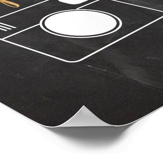 Hashtag wedding Sign ポスター (角)