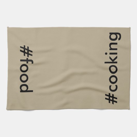 Hashtagsのインターネットのおもしろいの社会的な媒体CricketDiane キッチンタオル (横)