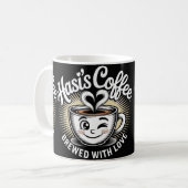 Hasi’s Coffee Cute Smiling Cup Mug  コーヒーマグカップ (正面左)