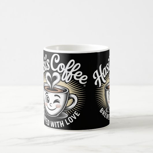 Hasi’s Coffee Cute Smiling Cup Mug  コーヒーマグカップ (中央)