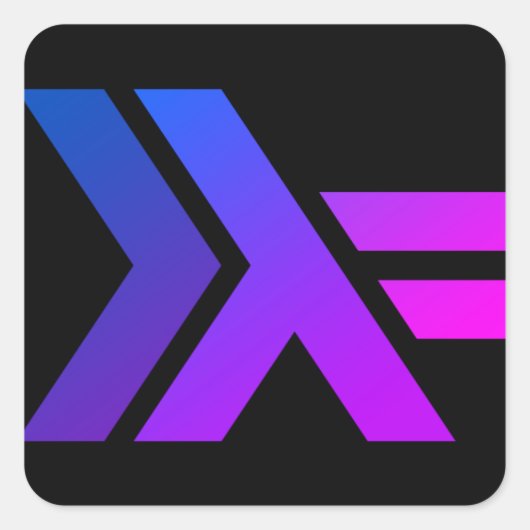 Haskell Logotype スクエアシール (正面)