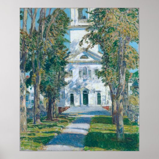 Hassam - Church At Gloucester 1918 ポスター (正面)