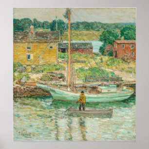 Hassam - Oyster Sloop 1902 ポスター