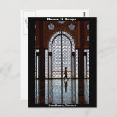 Hassan II Mosque in Casablanca, Morocco postcard ポストカード (正面/裏面)
