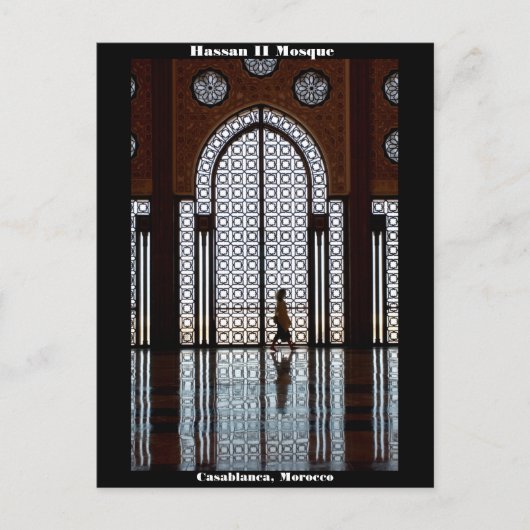Hassan II Mosque in Casablanca, Morocco postcard ポストカード (正面)