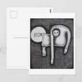 Hassan WahbaによるAngular Figure and White Circle ポストカード (正面/裏面)