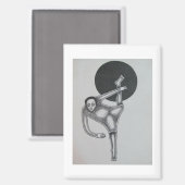 Hassan Wahba Bending Figure and Black Circle マグネット (正面/裏面)