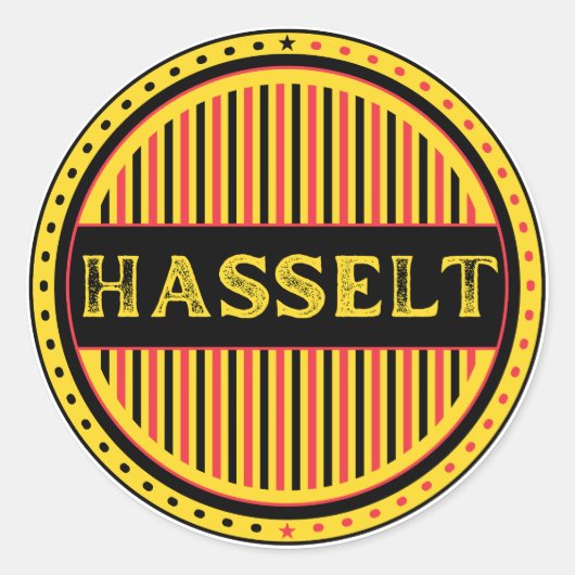 Hasselt City Pride Emblem – Belgian Identity ラウンドシール (正面)