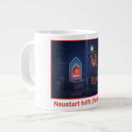 Hast du schon neu gestartet? ジャンボコーヒーマグカップ