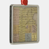 Hastings、Dakota郡、ミネソタの地図 メタルオーナメント (右)
