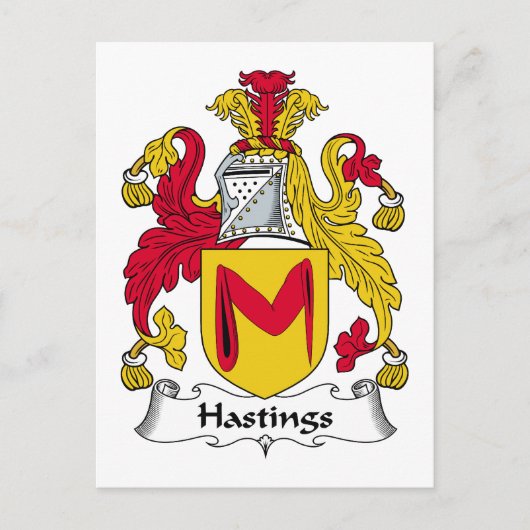 Hastings Family Crest ポストカード (正面)