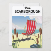 Hastings North Yorkshire海辺のポスター。 招待状 (正面)
