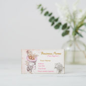 Hatの名ビクトリアン刺テンプレート 名刺 (スタンド正面)