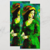 Hatブックマーク内の女性 メニュー (正面/裏面)