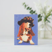 Hatヴィンテージ1970sとのおもしろい犬 ポストカード (スタンド正面)