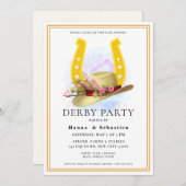  Hat  Derby Party Equestrian 招待状 (正面/裏面)